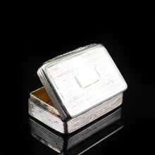 Load image into Gallery viewer, Antique Georgian Silver Snuff Box with Gilt Interior - 1824 - Artisan Antiques
