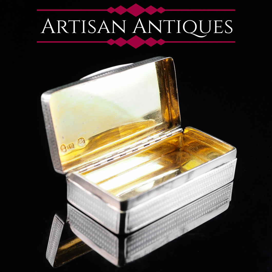 Antique Georgian Silver and Gold Snuff Box - 1825 John Bettridge - Artisan Antiques
