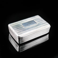 Load image into Gallery viewer, Antique Georgian Silver Snuff Box with Reeded Design - 1824 - Artisan Antiques
