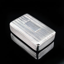 Load image into Gallery viewer, Antique Georgian Silver Snuff Box with Reeded Design - 1824 - Artisan Antiques
