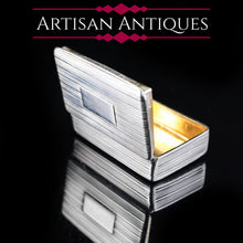 Load image into Gallery viewer, Antique Georgian Silver Snuff Box with Reeded Design - 1824 - Artisan Antiques
