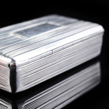 Load image into Gallery viewer, Antique Georgian Silver Snuff Box with Reeded Design - 1824 - Artisan Antiques
