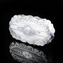Load image into Gallery viewer, Antique Victorian Silver Snuff Box with Hand Engraved Acanthus Motifs - 1849 - Artisan Antiques
