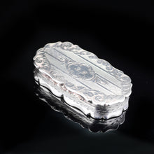 Load image into Gallery viewer, Antique Victorian Silver Snuff Box with Hand Engraved Acanthus Motifs - 1849 - Artisan Antiques

