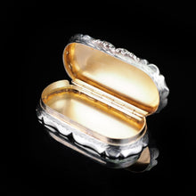 Load image into Gallery viewer, Antique Victorian Silver Snuff Box with Hand Engraved Acanthus Motifs - 1849 - Artisan Antiques
