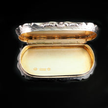 Load image into Gallery viewer, Antique Victorian Silver Snuff Box with Hand Engraved Acanthus Motifs - 1849 - Artisan Antiques
