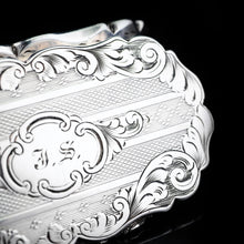 Load image into Gallery viewer, Antique Victorian Silver Snuff Box with Hand Engraved Acanthus Motifs - 1849 - Artisan Antiques
