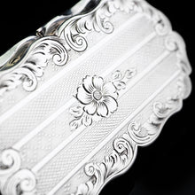 Load image into Gallery viewer, Antique Victorian Silver Snuff Box with Hand Engraved Acanthus Motifs - 1849 - Artisan Antiques
