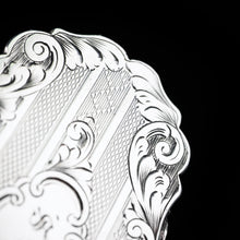 Load image into Gallery viewer, Antique Victorian Silver Snuff Box with Hand Engraved Acanthus Motifs - 1849 - Artisan Antiques
