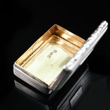 Load image into Gallery viewer, Antique English Georgian Silver Snuff Box with Gilt Interior - 1827 - Artisan Antiques

