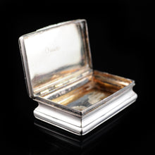 Load image into Gallery viewer, Antique Victorian Silver Snuff Box - 1840 Neustadt &amp; Barnett - Artisan Antiques
