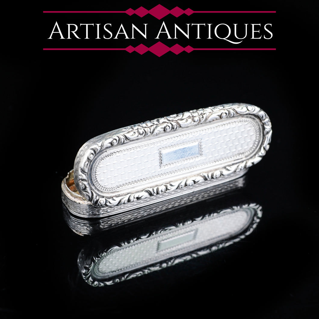 Antique English Georgian Silver Toothpick/Snuff Box - 1826 - Artisan Antiques