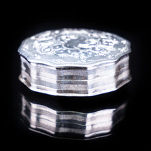 Load image into Gallery viewer, Antique Dutch 12 Sided Scalloped Silver Snuff Box with Gilt Interior - 1864 - Artisan Antiques
