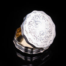 Load image into Gallery viewer, Antique Dutch 12 Sided Scalloped Silver Snuff Box with Gilt Interior - 1864 - Artisan Antiques
