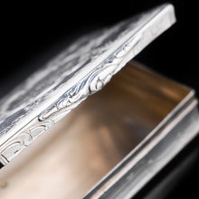 Load image into Gallery viewer, Antique  Table Silver Snuff Box with Hand Engraved Scrolls - Victorian 1850 - Artisan Antiques
