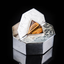 Load image into Gallery viewer, Sterling Silver Octagonal Dual Compartment Pill / Snuff Box - 20th Century - Artisan Antiques
