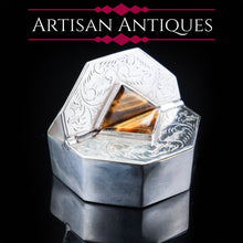 Load image into Gallery viewer, Sterling Silver Octagonal Dual Compartment Pill / Snuff Box - 20th Century - Artisan Antiques

