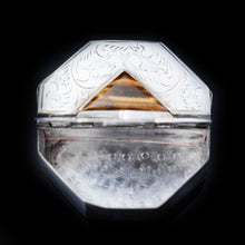 Load image into Gallery viewer, Sterling Silver Octagonal Dual Compartment Pill / Snuff Box - 20th Century - Artisan Antiques
