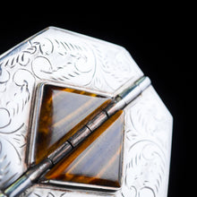 Load image into Gallery viewer, Sterling Silver Octagonal Dual Compartment Pill / Snuff Box - 20th Century - Artisan Antiques
