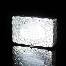 Load image into Gallery viewer, Antique Victorian Table Silver Snuff Box by Frederick Marson - 1896 - Artisan Antiques
