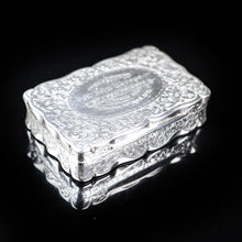 Load image into Gallery viewer, Antique Victorian Table Silver Snuff Box by Frederick Marson - 1896 - Artisan Antiques
