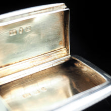 Load image into Gallery viewer, Antique Silver Thin Snuff Box with Gilt Interior by Robert Thornton - 1867 - Artisan Antiques
