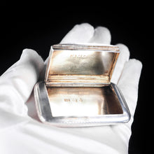 Load image into Gallery viewer, Antique Silver Thin Snuff Box with Gilt Interior by Robert Thornton - 1867 - Artisan Antiques
