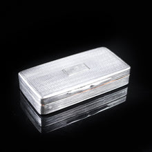 Load image into Gallery viewer, Victorian Solid Silver and Gilt Interior Rectangular Snuff Box by Taylor &amp; Perry - 1841 - Artisan Antiques
