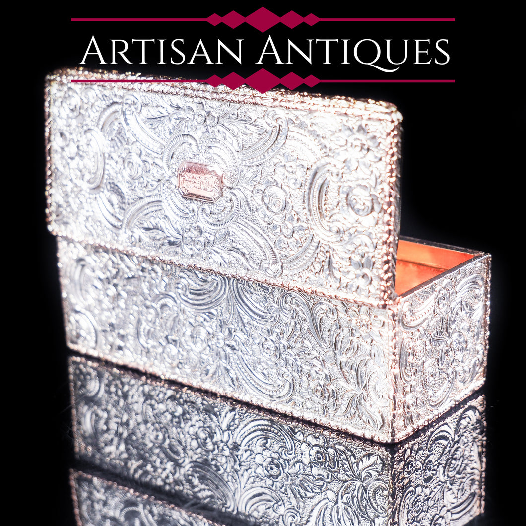 Magnificent Georgian Rose Gold & Silver Table Snuff Box - William Parker 1824 - Artisan Antiques