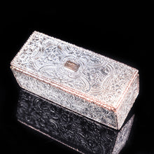 Load image into Gallery viewer, Magnificent Georgian Rose Gold &amp; Silver Table Snuff Box - William Parker 1824 - Artisan Antiques
