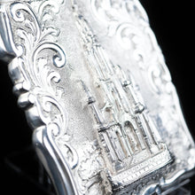 Load image into Gallery viewer, Victorian Scott Monument Castle Top Silver Card Case - Frederick Marson 1856 - Artisan Antiques
