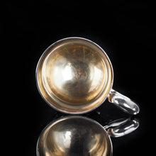 Load image into Gallery viewer, Antique Silver Victorian Mug with Floral Stippled Foot - Edward Ker Reid 1856 - Artisan Antiques
