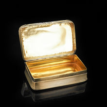 Load image into Gallery viewer, Silver Gilt Snuff Box with High Relief Horse Riding Design - Joseph Willmore 1836 - Artisan Antiques
