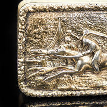 Load image into Gallery viewer, Silver Gilt Snuff Box with High Relief Horse Riding Design - Joseph Willmore 1836 - Artisan Antiques
