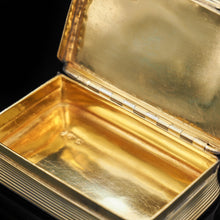 Load image into Gallery viewer, Silver Gilt Snuff Box with High Relief Horse Riding Design - Joseph Willmore 1836 - Artisan Antiques
