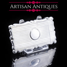 Load image into Gallery viewer, Edwardian Solid Silver Engine Turned Card Case by William M Hayes 1905 - Artisan Antiques
