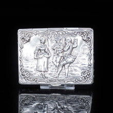Load image into Gallery viewer, Large German Silver Snuff Box with Magnificent Repousse &amp; Gilt Interior - 19th Century - Artisan Antiques
