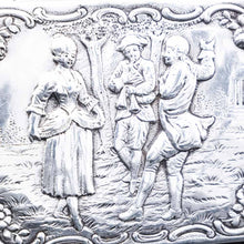 Load image into Gallery viewer, Large German Silver Snuff Box with Magnificent Repousse &amp; Gilt Interior - 19th Century - Artisan Antiques
