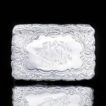 Load image into Gallery viewer, Victorian Silver Hand Engraved Snuff Box by Edward Smith - 1857 - Artisan Antiques
