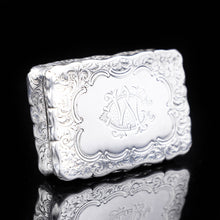 Load image into Gallery viewer, Victorian Silver Hand Engraved Snuff Box by Edward Smith - 1857 - Artisan Antiques
