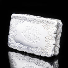 Load image into Gallery viewer, Victorian Silver Hand Engraved Snuff Box by Edward Smith - 1857 - Artisan Antiques

