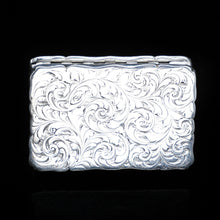 Load image into Gallery viewer, Victorian Silver Hand Engraved Snuff Box by Edward Smith - 1857 - Artisan Antiques
