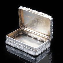 Load image into Gallery viewer, Victorian Silver Hand Engraved Snuff Box by Edward Smith - 1857 - Artisan Antiques
