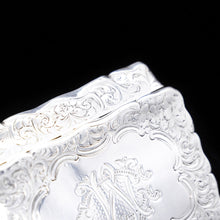 Load image into Gallery viewer, Victorian Silver Hand Engraved Snuff Box by Edward Smith - 1857 - Artisan Antiques

