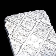 Load image into Gallery viewer, Victorian Silver Card Case with Spectacular Bright Cut Engravings -David Pettifer 1848 - Artisan Antiques
