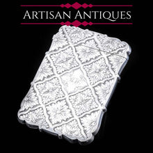 Load image into Gallery viewer, Victorian Silver Card Case with Spectacular Bright Cut Engravings -David Pettifer 1848 - Artisan Antiques

