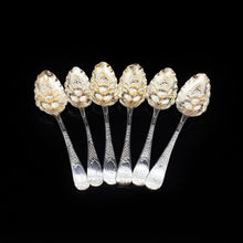 Load image into Gallery viewer, Set of 6 Georgian Berry Tea/Dessert Spoons - c1800s - Artisan Antiques
