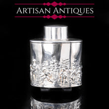 Load image into Gallery viewer, Solid Silver Tea Caddy with Decorative Repousse - Artisan Antiques
