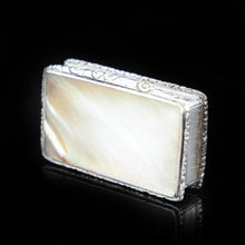 Load image into Gallery viewer, Georgian Silver Mounted Mother of Pearl Snuff Box - William Pugh 1831 - Artisan Antiques
