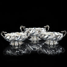 Load image into Gallery viewer, Magnificent Solid Silver Centerpiece Fruit Bowls | Royal Suppliers - Carrington &amp; Co 1890 - Artisan Antiques
